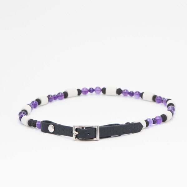 “Relax“ EM-Keramikkette mit Amethyst und Lava – Bild 2